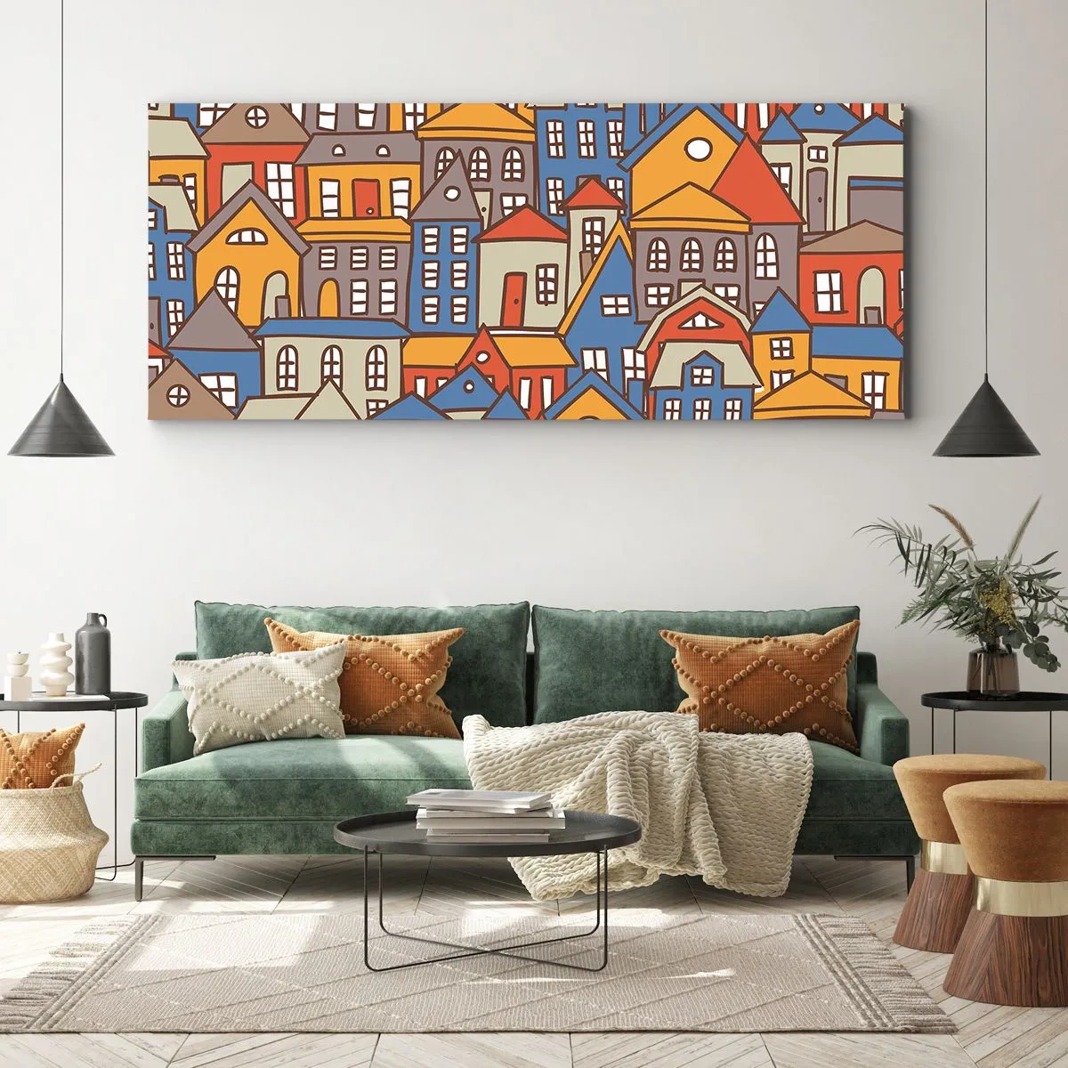 Obraz na plátne - Za domom dom - 90x30 cm