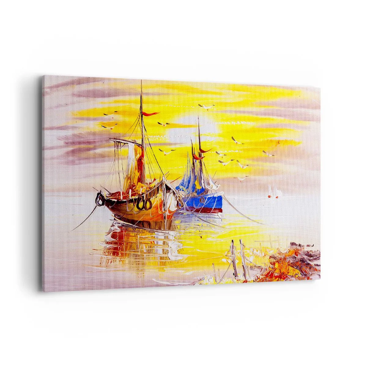 Obraz na plátne - Zaslúžený odpočinok v prístave - 120x80 cm