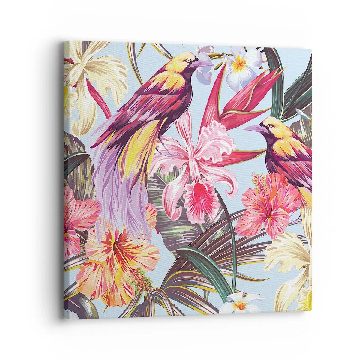 Obraz na plátne - Plátky a pierka - 30x30 cm