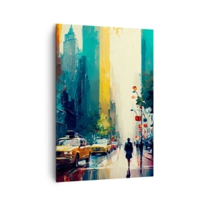 Obraz na plátne - New York – tu je aj dážď farebný - 70x100 cm