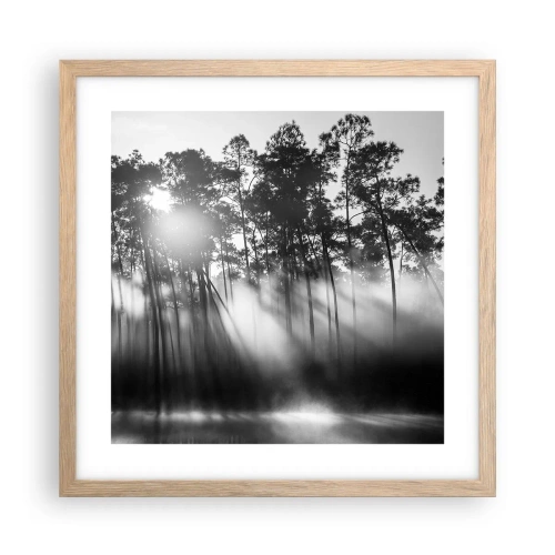 Plagát v ráme zo svetlého duba - Nezastaviteľné slnko - 40x40 cm