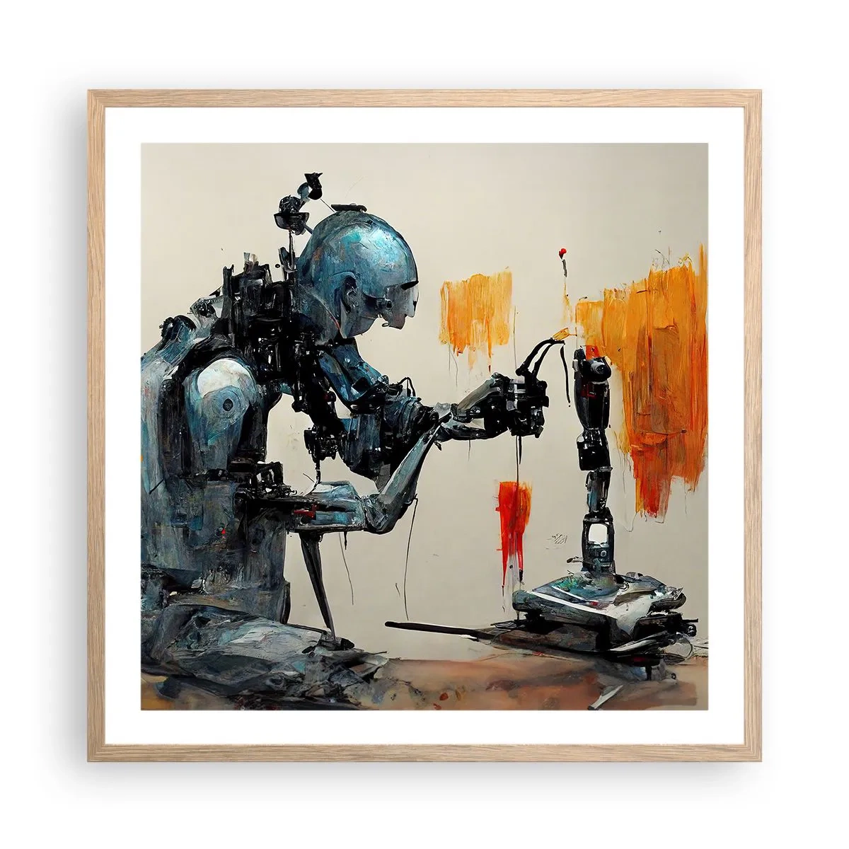 Plagát v ráme zo svetlého duba - Už zajtra… - 60x60 cm