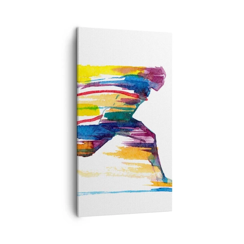 Obraz na plátne - Dúhový beh - 45x80 cm