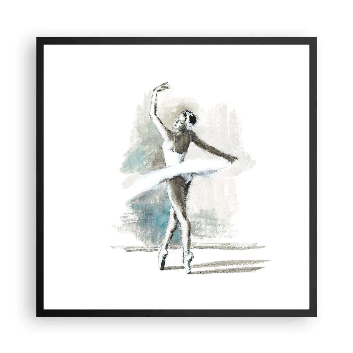 Plagát v čiernom ráme - Zakliata do labute - 60x60 cm