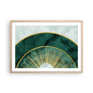 Plagát v ráme zo svetlého duba - Iná slnečná sústava - 70x50 cm