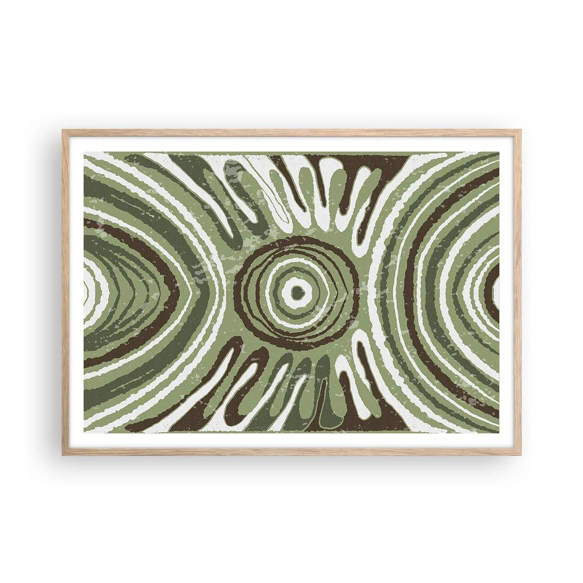 Plagát v ráme zo svetlého duba - Explózia emócií - 100x70 cm