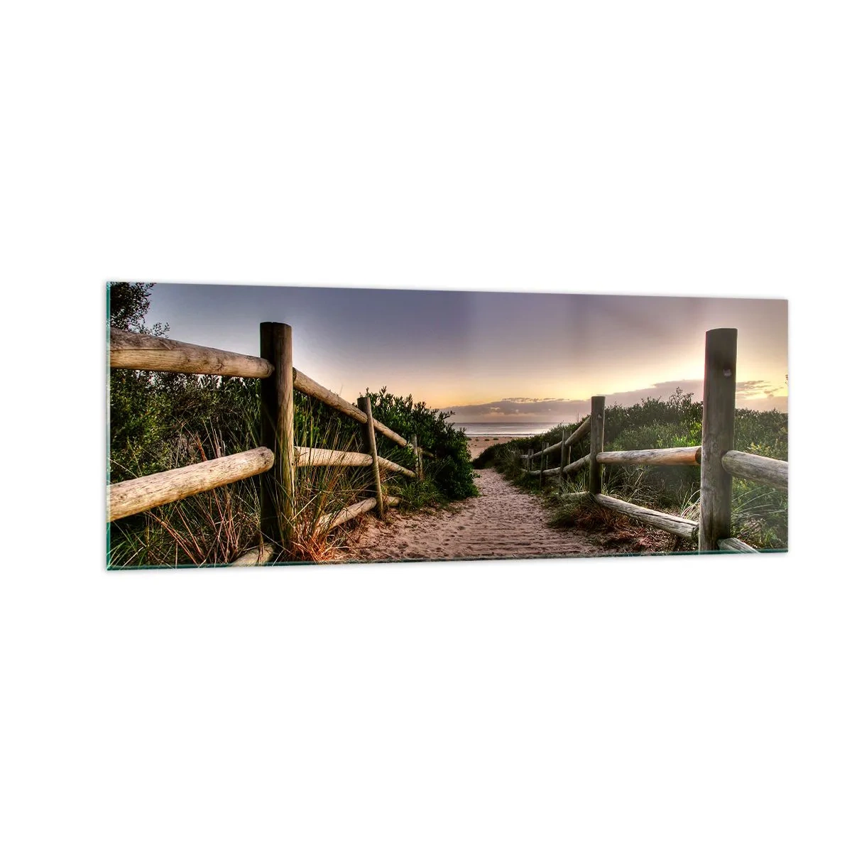 Obraz na skle - Už je vidieť cieľ - 140x50 cm