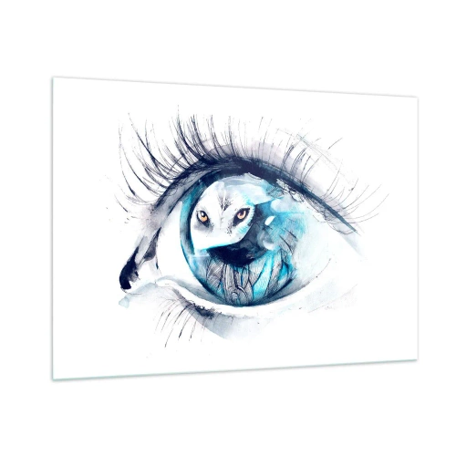 Obraz na skle - Z očí do očí s divočinou - 100x70 cm