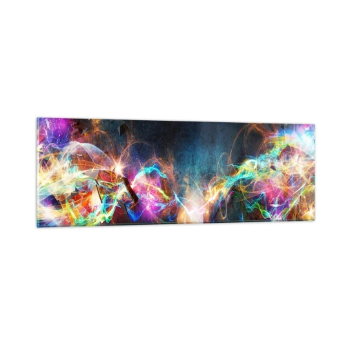 Obraz na skle - Radostne proti tme - 90x30 cm