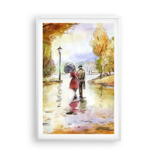 Plagát v bielom ráme - Romantická jeseň v parku
 - 61x91 cm