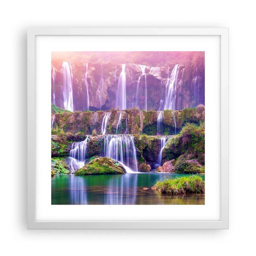 Plagát v bielom ráme - Schody do neba - 40x40 cm