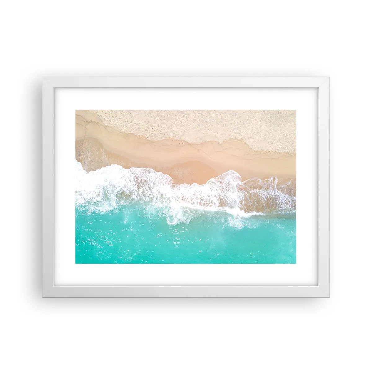 Plagát v bielom ráme - Maznavý dotyk - 40x30 cm