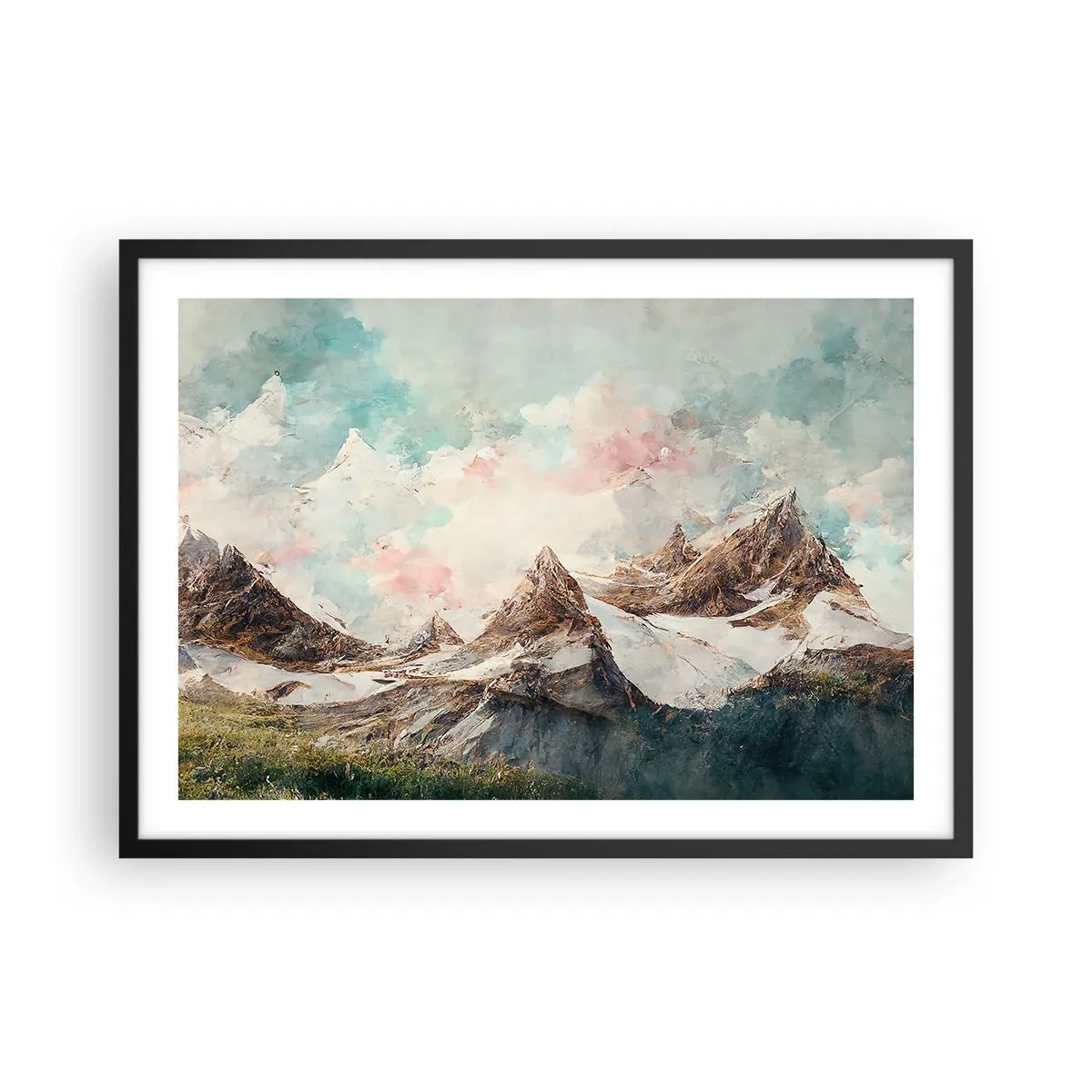 Plagát v čiernom ráme - Skalné čepele - 70x50 cm