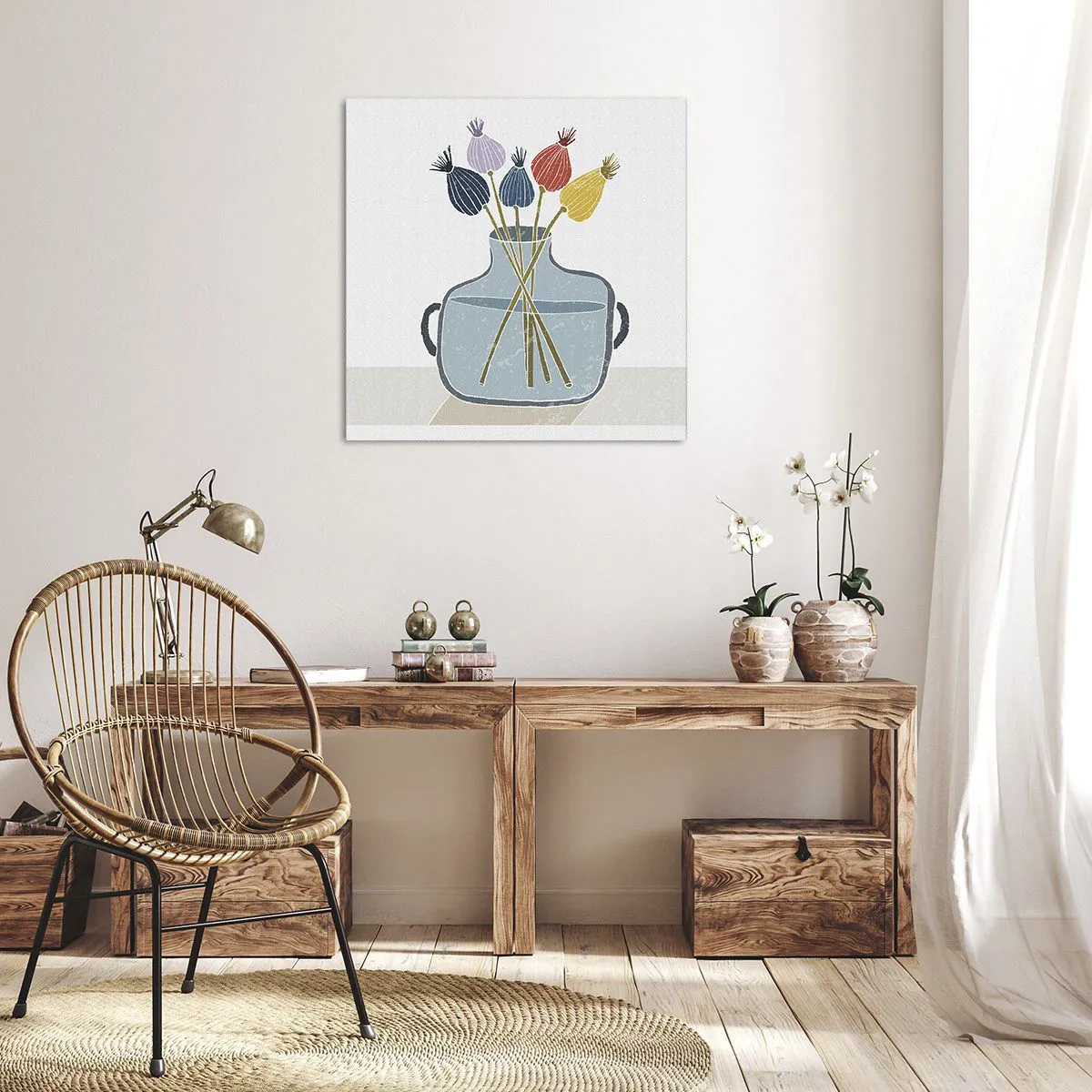 Obraz na plátne - Makové kvety - 70x70 cm