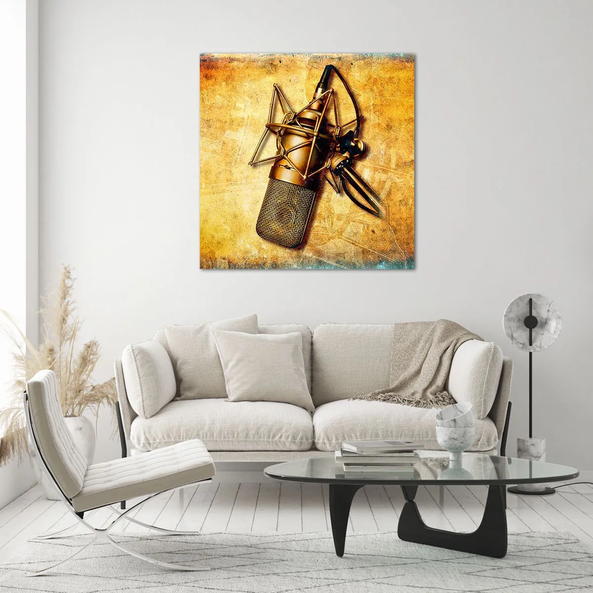 Obraz na skle - Zlaté roky rádia - 50x50 cm