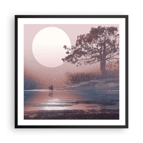 Plagát v čiernom ráme - Nočné zázraky - 60x60 cm