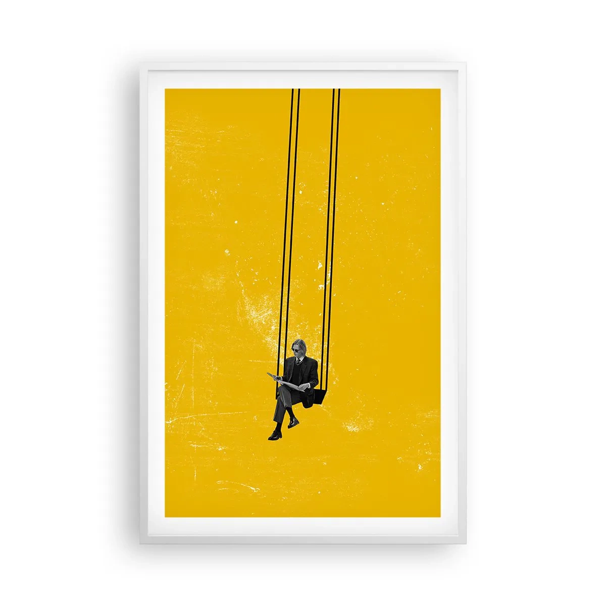 Plagát v bielom ráme - Deň ako každý iný - 61x91 cm