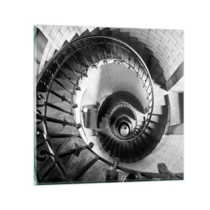 Obraz na skle - Len vyššie a vyššie - 40x40 cm