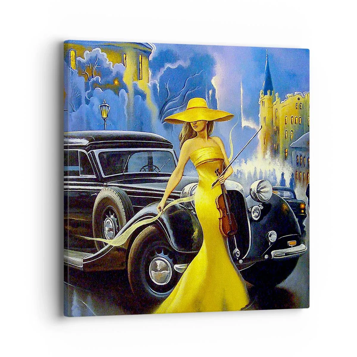 Obraz na plátne - Nokturno pre husle a lásku - 40x40 cm