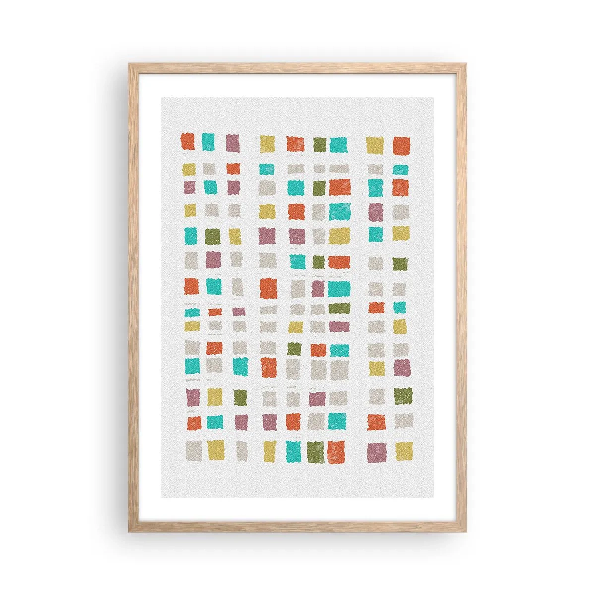 Plagát v ráme zo svetlého duba - Neznáma hra - 50x70 cm