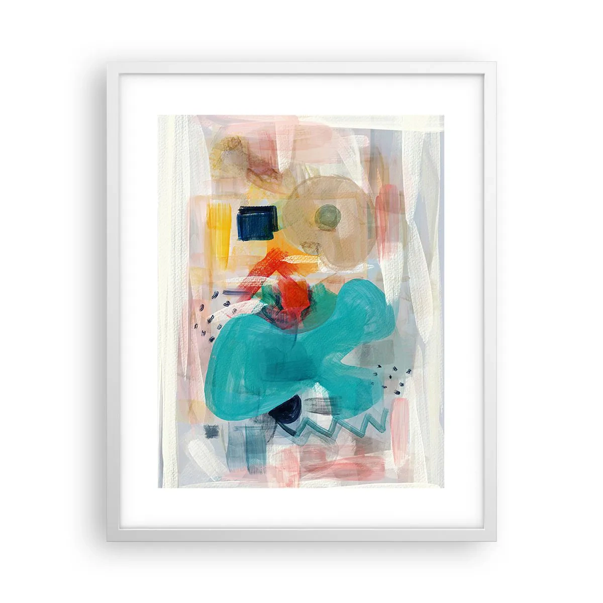 Plagát v bielom ráme - Farebná hra - 40x50 cm