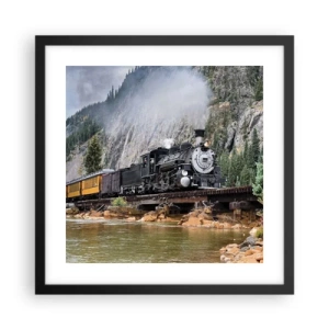 Plagát v čiernom ráme - A kam to? Kam? - 40x40 cm