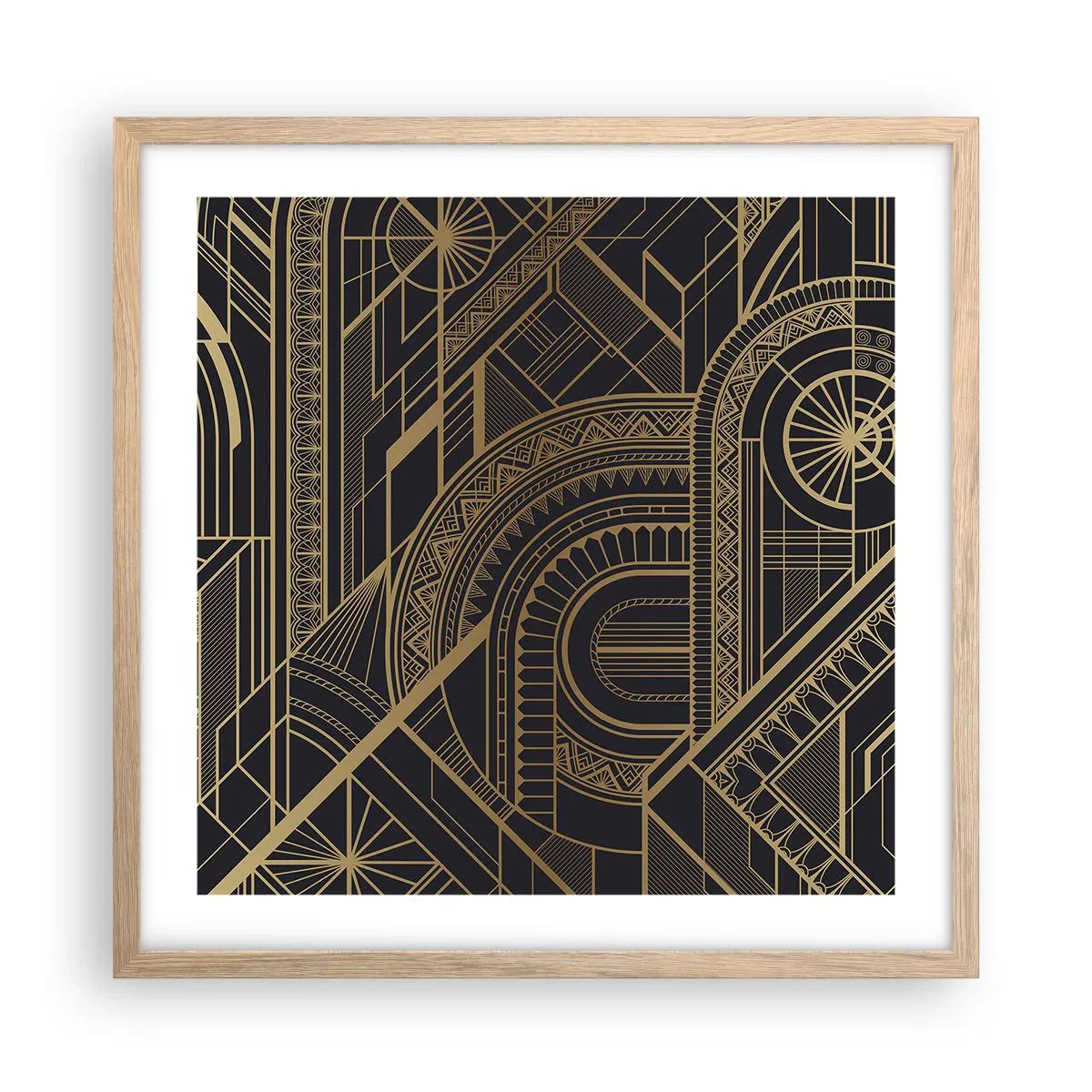 Plagát v ráme zo svetlého duba - Koncepty, nápady, plány - 50x50 cm