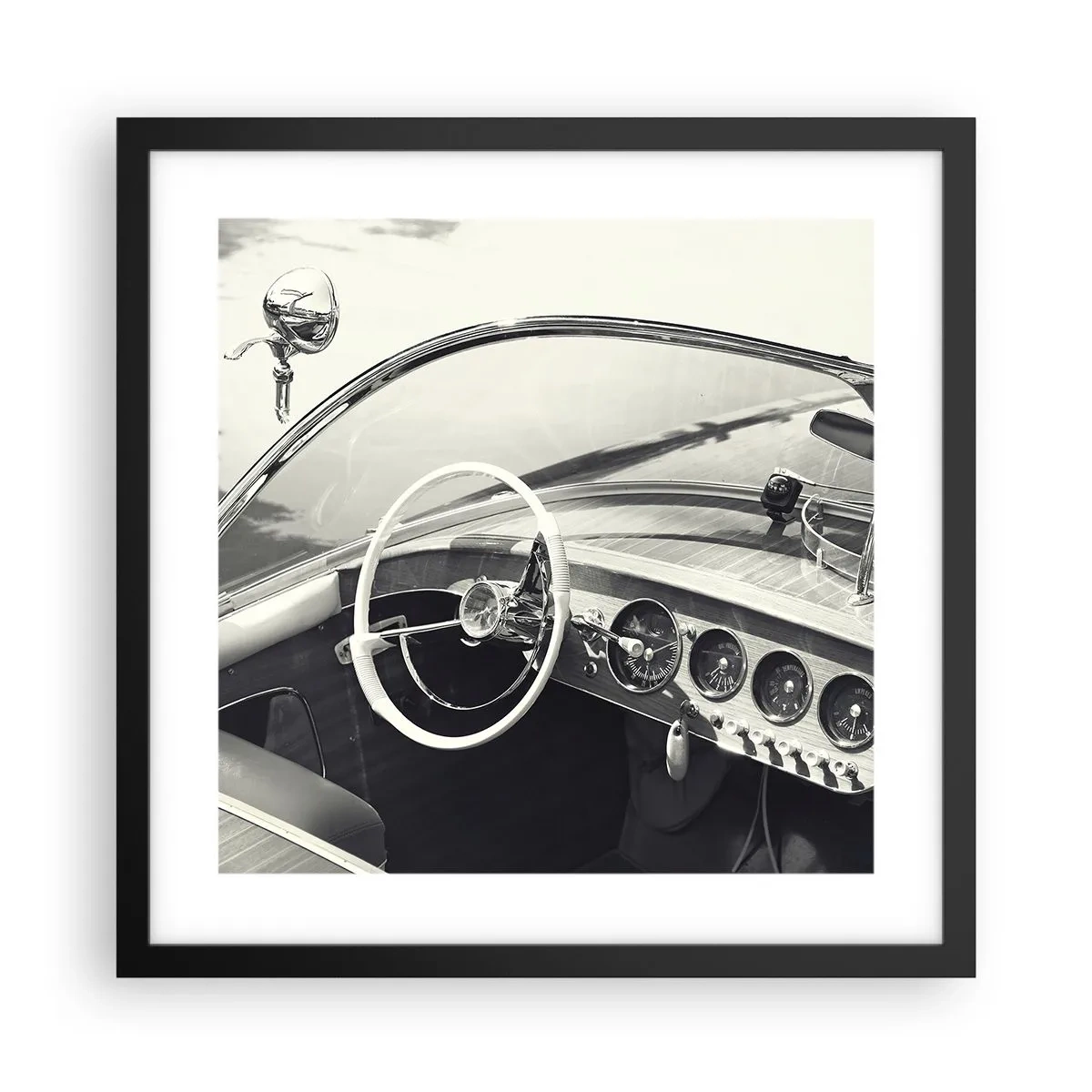 Plagát v čiernom ráme - Počasie pre bohatých - 40x40 cm