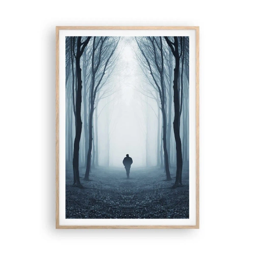 Plagát v ráme zo svetlého duba - A všetko jednoduché a jasné - 70x100 cm