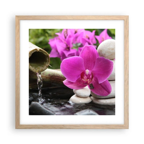 Plagát v ráme zo svetlého duba - Už odpočívaš - 40x40 cm