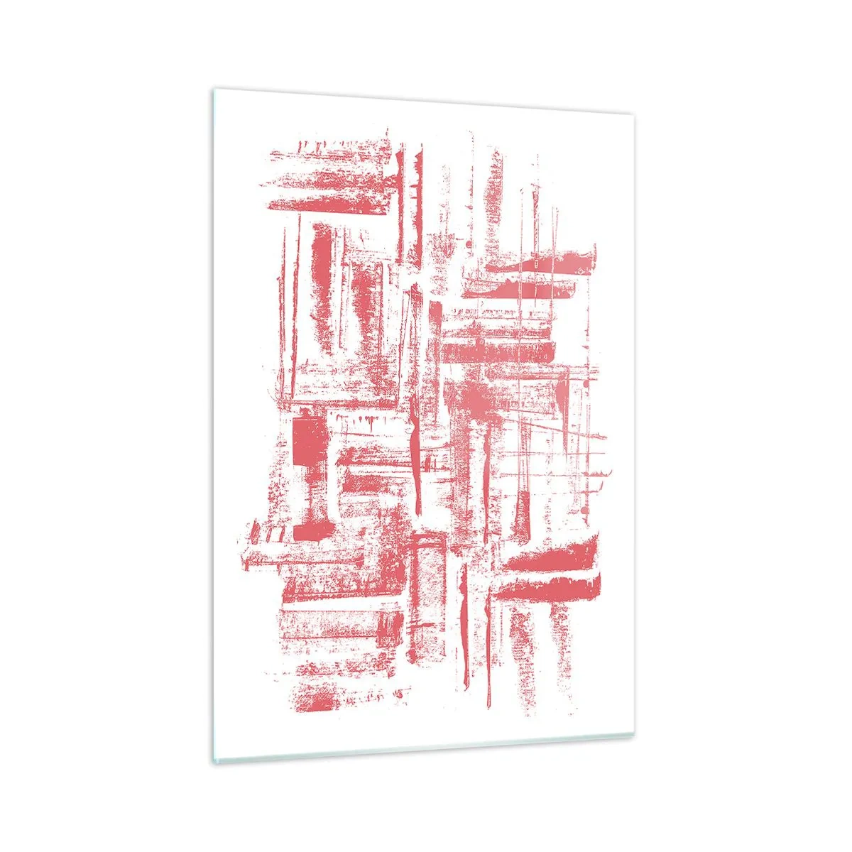 Obraz na skle - Červené mesto - 50x70 cm