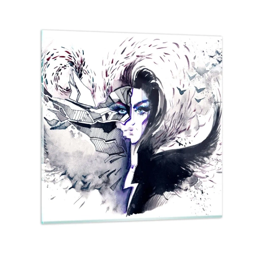 Obraz na skle - Démonická a krásna - 60x60 cm