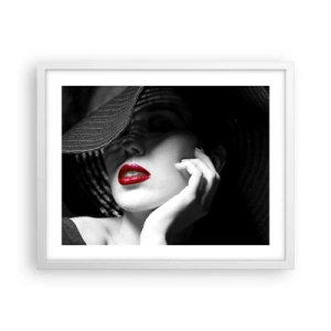 Plagát v bielom ráme - Štúdia v šarlátovej - 50x40 cm