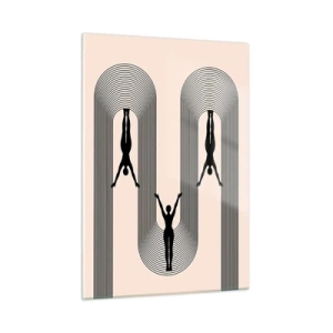 Obraz na skle - Hore nohami - 50x70 cm