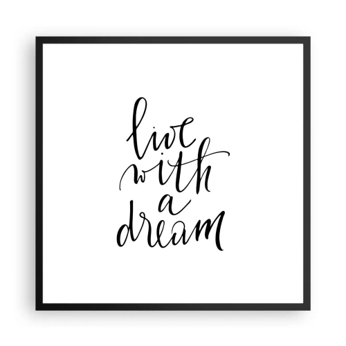 Plagát v čiernom ráme - Of course - 60x60 cm