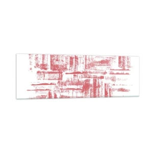 Obraz na skle - Červené mesto - 160x50 cm