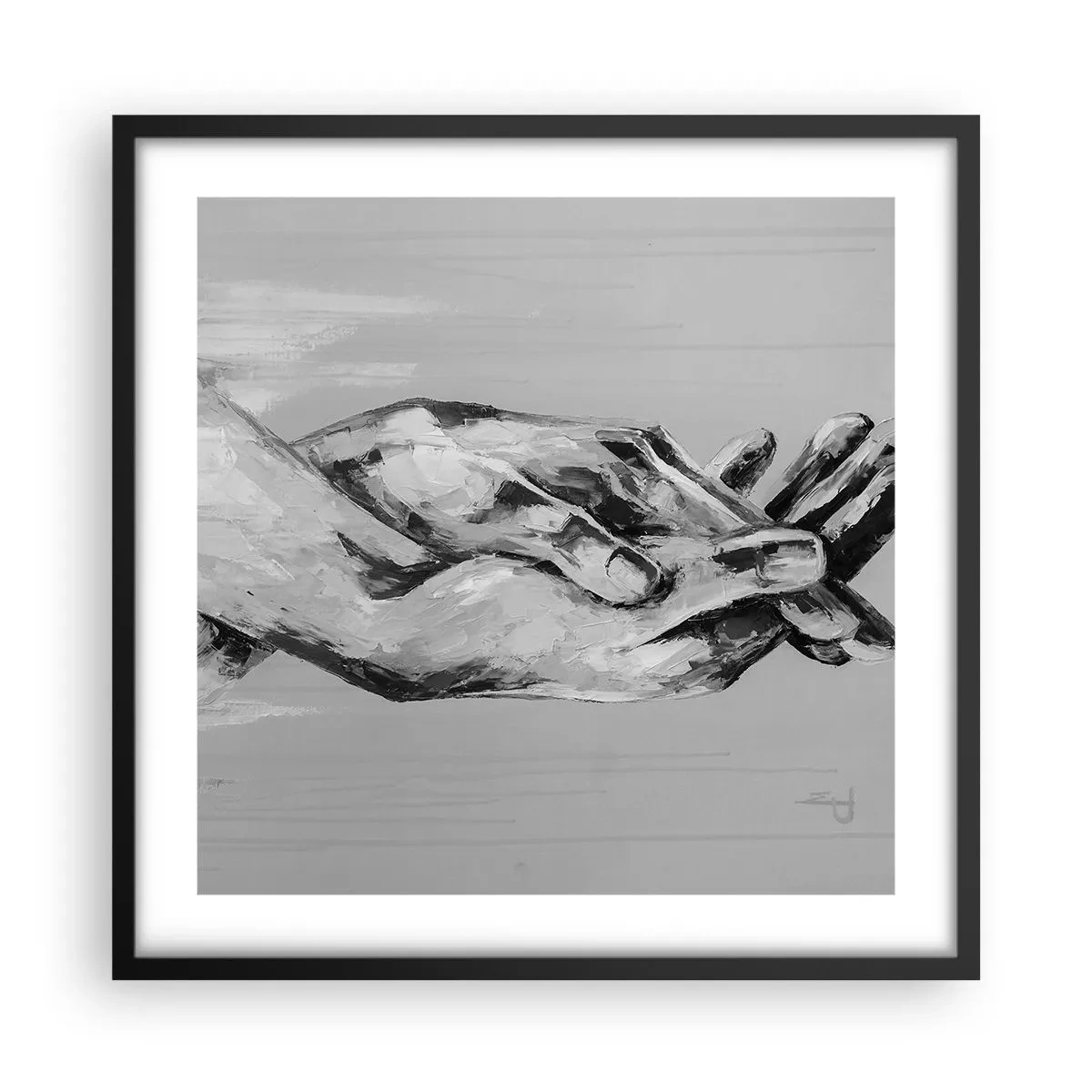 Plagát v čiernom ráme - Začiatok… - 50x50 cm