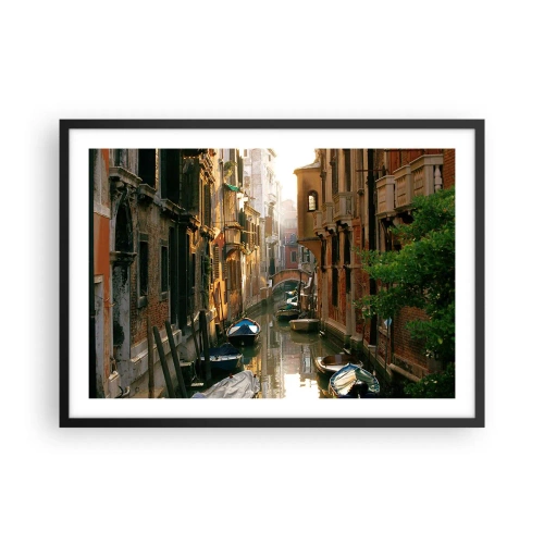 Plagát v čiernom ráme - V benátskom zákutí - 70x50 cm