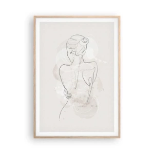 Plagát v ráme zo svetlého duba - Ako citlivý nástroj - 70x100 cm