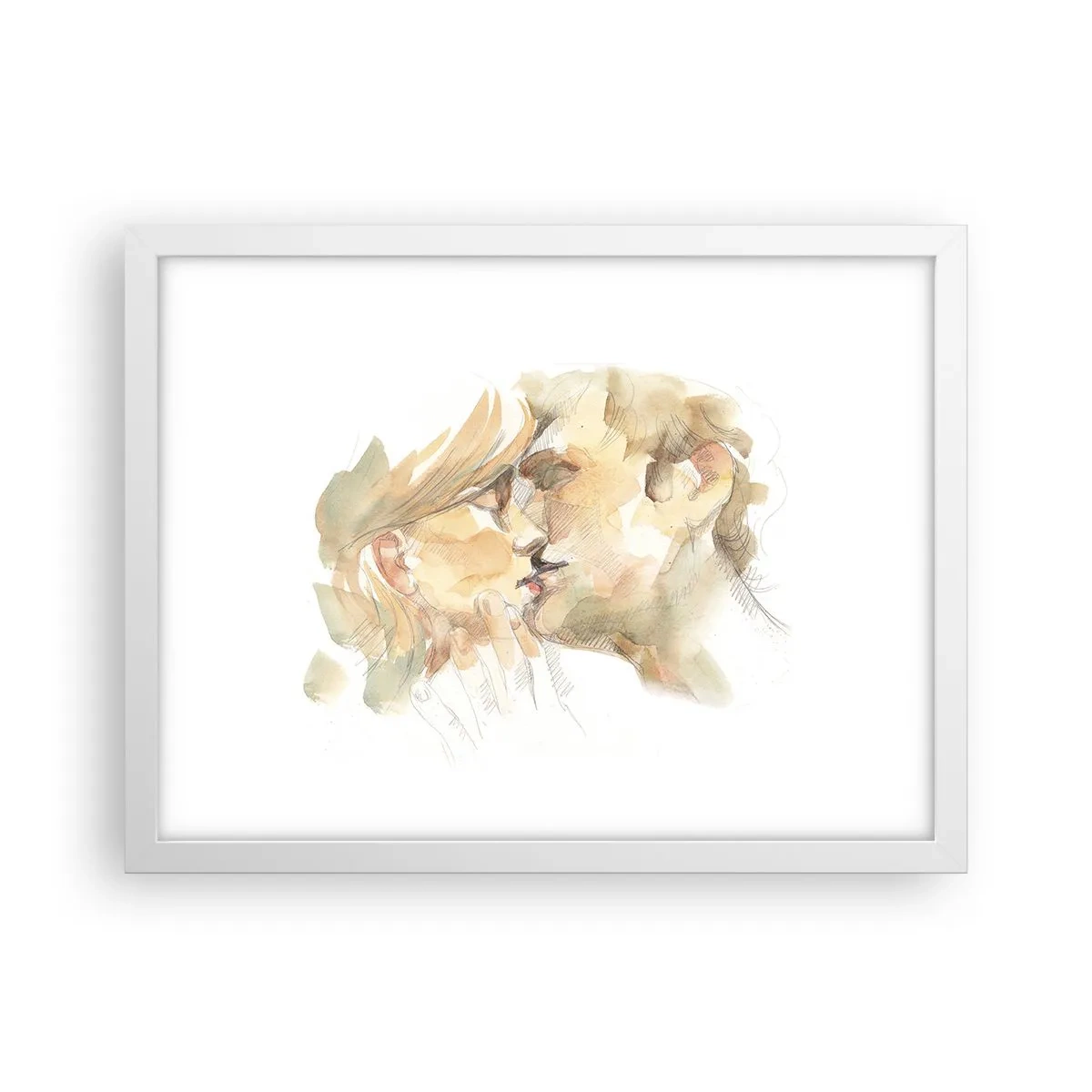Plagát v bielom ráme - Nájdená polovica? - 40x30 cm