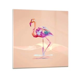 Obraz na skle - Vták dobrých emócií - 70x70 cm