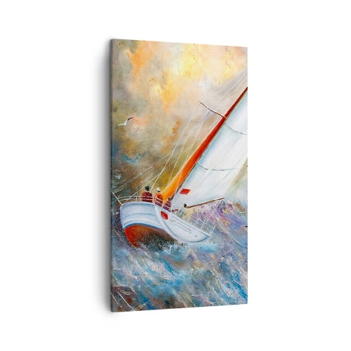Obraz na plátne - Bežiace cez vlny - 45x80 cm