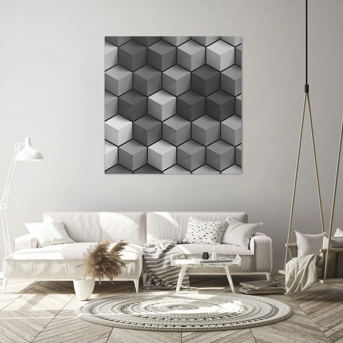 Obraz na plátne - Kubistické puzzle - 30x30 cm