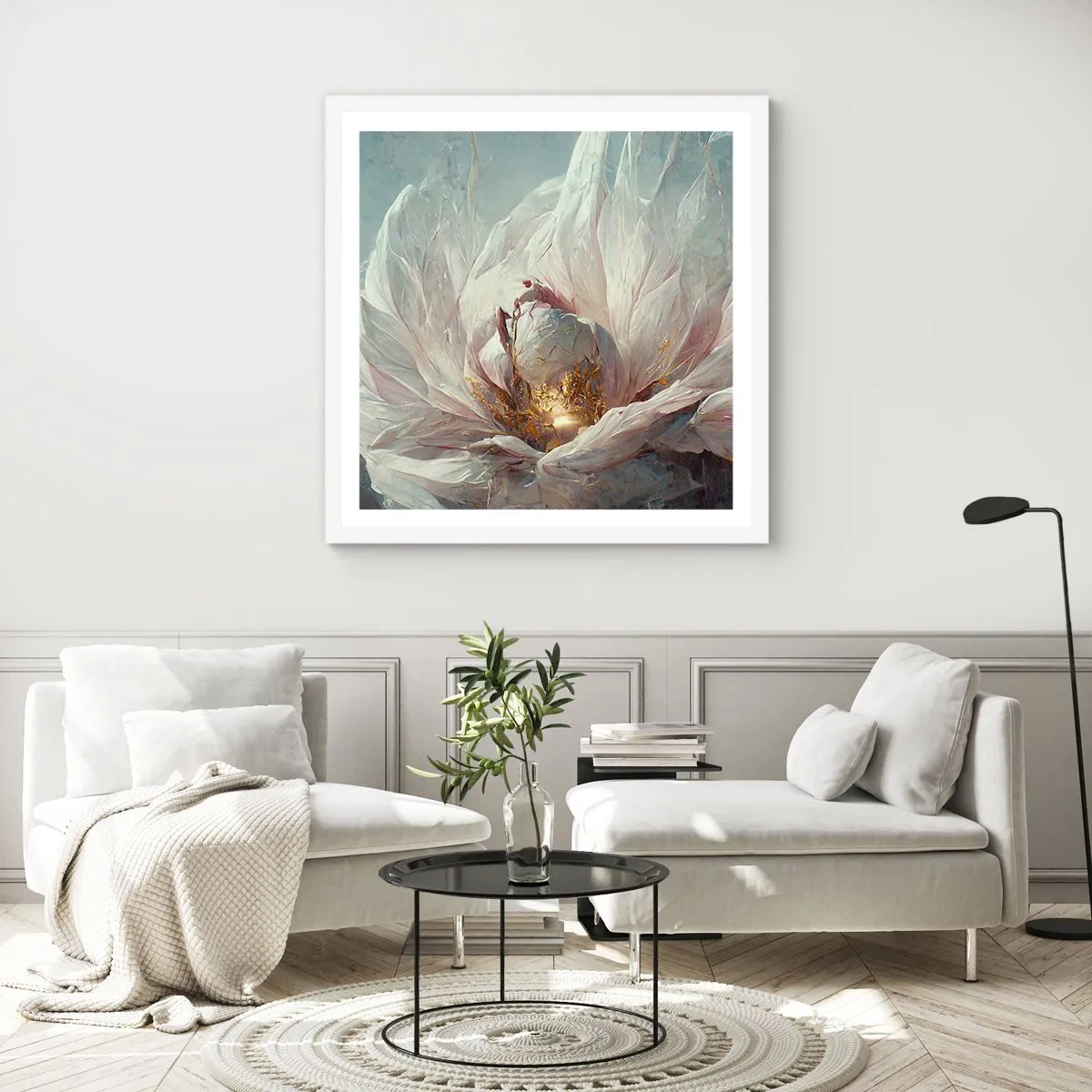 Plagát v bielom ráme - Rozkvitá raz za sto rokov - 60x60 cm