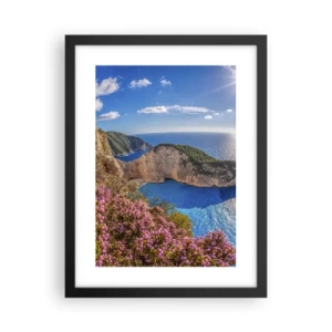 Plagát v čiernom ráme - Moje veľké grécke prázdniny - 30x40 cm