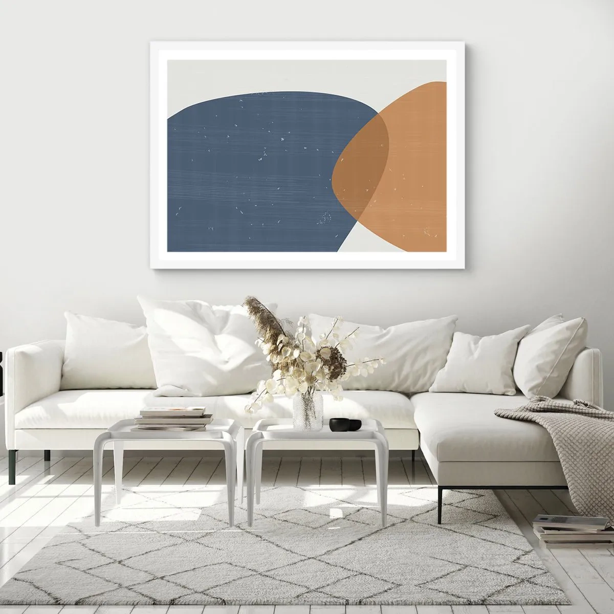 Plagát v bielom ráme - Ovály a vplyvy - 91x61 cm