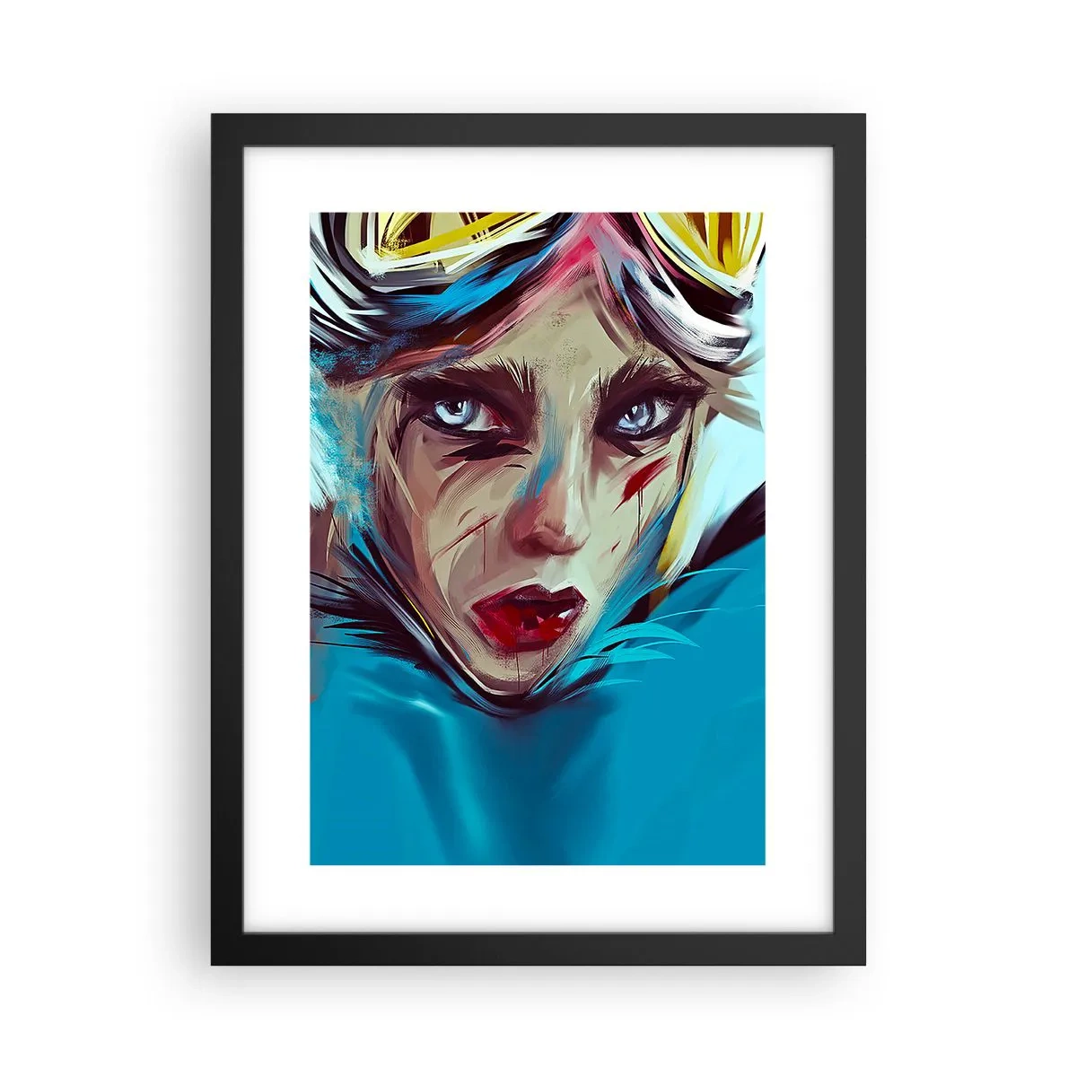 Plagát v čiernom ráme - Silničná bojovníčka - 30x40 cm