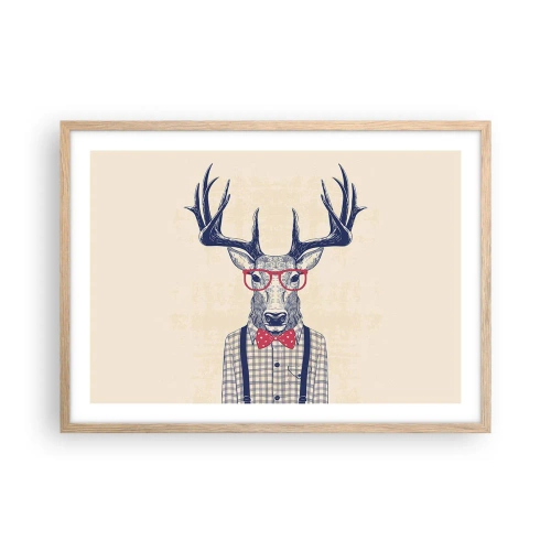 Plagát v ráme zo svetlého duba - Zábavná extravagancia - 70x50 cm