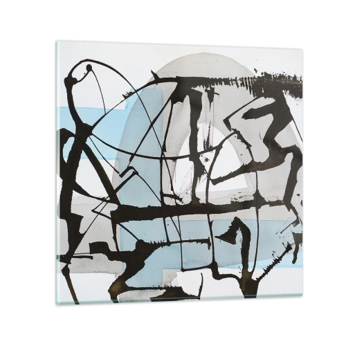 Obraz na skle - Aj napriek tomu modrý - 50x50 cm