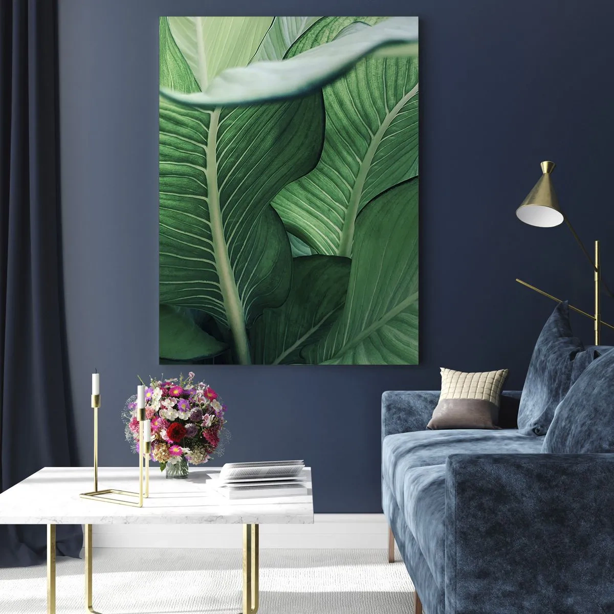 Obraz na skle - Intenzívne zelený život - 70x100 cm